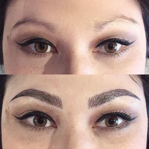 Cosmetic eyebrow tattooing, Image Source: Shaughnessy Keely #cosmetics #eyebrows #Microblading #consmetictattooing