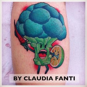 Fighter Broccoli! by Claudia Fanti #ClaudiaFanti #broccolitattoo