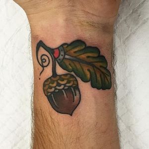 Acorn Tattoo by Jason T. Meredith #acorn #plant #tree #JasonTMeredith