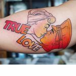 Romantic tattoo by Gennaro Varriale #GennaroVarriale #colorful #trulelove #romantic #ombre #ombreeffect