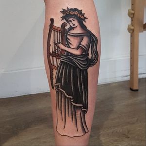 Muse tattoo by Rion #Rion #traditional #greek