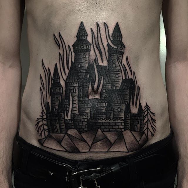 80 Castle Tattoos For Men - Masculine Fortress Designs | Castle tattoo,  Tattoos for guys, Medieval tattoo