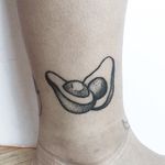 Avocados Tattoo by Kate Holley #avocados #avocadotattoo #handpoked #handpokedtattoo #handpoke #handpoketattoo #handpoketattoos #handpokeartist #KateHolley