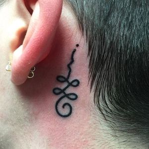 Unalome tattoo by Matty Friend. #unalome #sacredgeometry #symbol #subtle