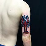 Lobster Tattoo by Dani Queipo #lobster #ocean #oceancreature #sea #aquatic #DaniQueipo