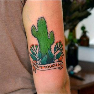 Prickly Cactus tattoo design by @maxine.sarah.art tattooed by @zerotattoos #cactus #blossom #prickles #feminist #feminism #zerotattoos