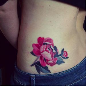 Peony tattoo by Sasha Unisex #SashaUnisex #flower #peony #peonies (Photo: Facebook page)