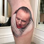 Hannibal Lecter portrait by David Corden #DavidCorden #color #portrait #realistic #HannibalLecter #tattoooftheday