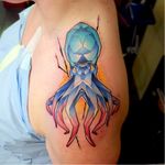 Low Poly Tattoo by Dusty Brasseur #octopus #animal #DustyBrasseur #Duza #lowpolytattoos