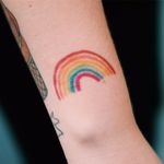 Cute and colorful rainbow tattoo #rainbow #kawaii #color #colors #StreetStyle #TattooStreetStyle #trailerparkfestival