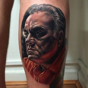 Johnny Sack Tattoo by Kristian Kimonides #TheSopranos #JohnySack #gangster #gangsters #portrait #KristianKimonides