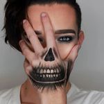 Death by James Charles (via IG-jcharlesbeauty) #Covergirl #makeupartist #mua #halloween #makeup #skull #skeleton #JamesCharles