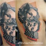 Gorgeous tattoo by Tin Machado #TinMachado #graphic #collage #panther