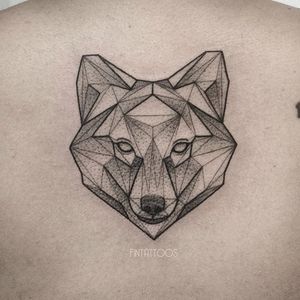Fox tattoo by Fin T. #FinT #malaysia #geometric #animal #origami #pointillism #dotwork #fox