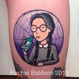 Daria as Wednesday Addams tattoo by Rachel Baldwin. #Rachel Baldwin #girly #cute #WednesdayAddams #Daria