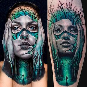 The Woods Tattoo-inspired Makeup Art by Pompberry @Pompberry #Pompberry #Makeup #Art #PompberryMakeupArt