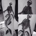 Mermaid Skeleton Tattoo by @watsonsith #mermaid #skeleton #mermaidskeleton #blackworkmermaid #blackwork #blackink #darkart