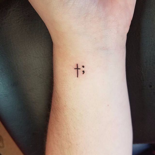 cross and semicolon tattoo ideasTikTok Search