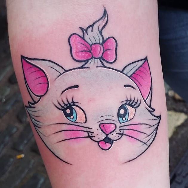 Ivory Tiger Tattoo  amberlynntattoo tattooed this sketch style Marie  from the Aristocats today Shed love to do more cute tattoos like this  tattoo tattoos colortattoo disney disneytattoo cartoon cartoontattoo  marie thearistocats 