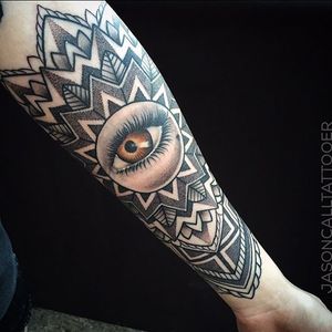 Geometric Tattoo by Jason Call #Geometric #Geometry #eye #BlackGeometry #Dotwork #JasonCall