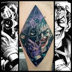 Joker Tattoo by Steve Rieck #Joker #ComicBookTattoo #ComicBook #Comics #Superhero #SteveRieck