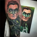 Green Lantern Tattoo by Trent Valleau #GreenLantern #GreenLanternTattoo #DCComics #DCTattoos #ComicTattoos #SuperheroTattoos #Superhero #TrentValleau