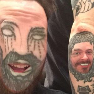 Tattoo FaceSwapping @blowfishish on Instagram. #faceswap #funny #snapchat