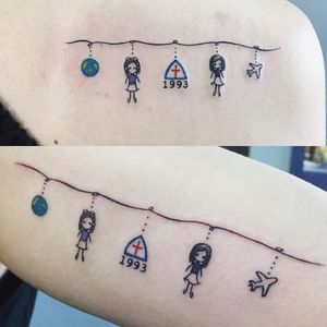 Very simple and very cute friendship tattoo by RO (via IG -- ro886tattoo) #RO #friendshiptattoo