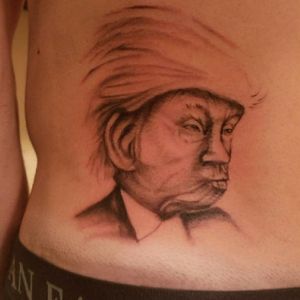 Zach Cobert's Trump tattoo. #DonaldTrump #ZachCobert #President #PresidentTrump