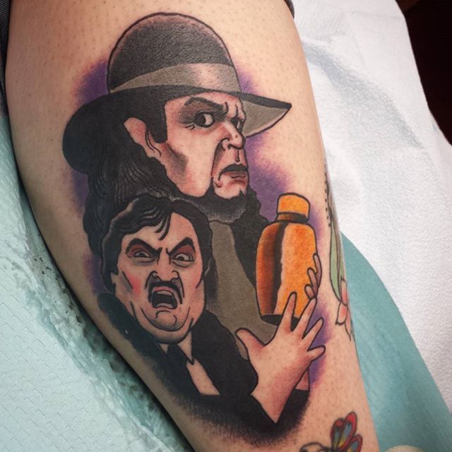 Tattoo uploaded by Robert Davies • Undertaker and Paul Bearer Tattoo by  @followmrbruce #WWE #wrestling #Undertaker #followmrbruce • Tattoodo