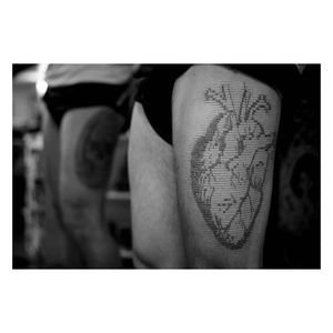 Anatomical heart tattoo by Taiom #Taiom #graphic #conceptual #contemporary #anatomicalheart