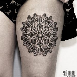 Mandala tattoo by Salaman #Salaman #dotwork #sacredgeometry #geometric #mandala #blackwork #btattooing