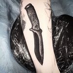 Dagger Tattoo by Marcel Birkenhauer #dagger #daggertattoo #blackwork #blackworktattoo #blackink #blackworkartist #berlin #MarcelBirkenhauer