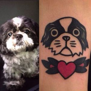 Cute little dog Tattoo by Jiran @Jiran_Tattoo #JiranTattoo #Pet #Dog #PetTattoo #Neotraditional #Seoul #Korea