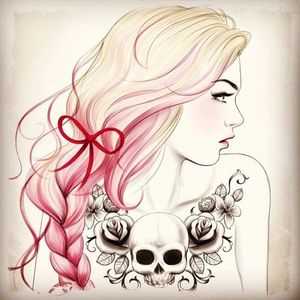 Illustration by Tati Ferrigno. #TatiFerrigno #illustration #illustrator #tattooedwomen #portraits #artist #art #artshare