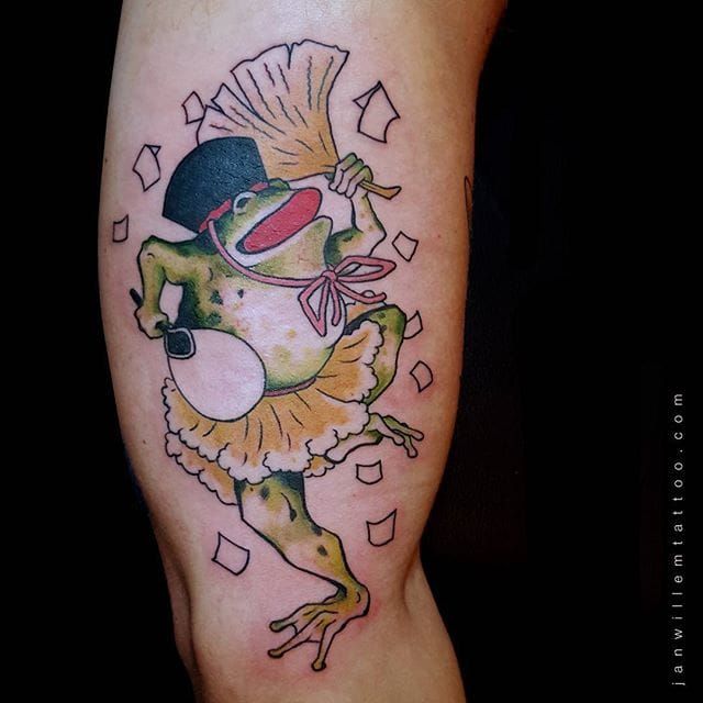 Tatuaje de rana por Jan Willem #frog #japanesefrog #japanese #traditionaljapanese #irezumi #JanWillem