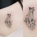 Delicate lioness tattoo by Sol #lioness #lion #Sol #small