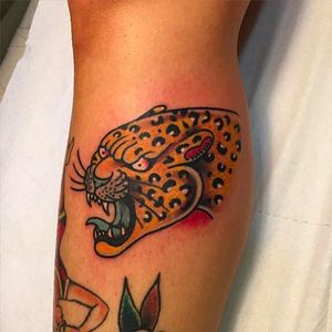 Cheetah Tattoo by Pliz @Pliz_lpn #Pliztattoo #Blackpearltattooparlour #Milano #Animaltattoo #Traditional #Oldschool #Neotraditional #Cheetah