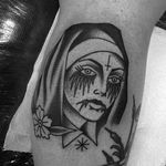 Demonic Nun Tattoo by Jamie Allan #nun #demonicnun #darknun #evilnun #darkart #JamieAllan
