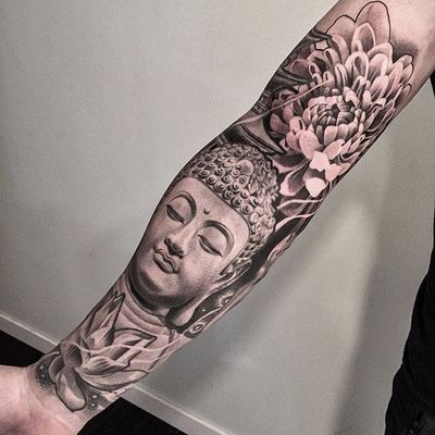lotus flower buddha tattoo