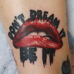 Rocky Horror Picture Show tattoo by Jeremy Sellers. #rockyhorror #rockyhorrorpictureshow #theater #film #classic
