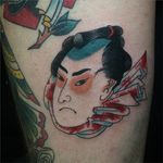 Severed Head Tattoo by Fran Massino #severedhead #severedheadtattoo #japanese #americanjapanese #westernjapanese #japanesedesigns #traditionaltattoos #traditional #FranMassino