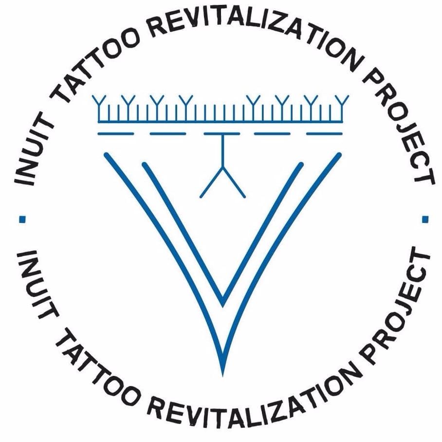 The project’s logo “representing the 26 tattoos during this project and the 5 lines representing the 5 person crew that participated in the project in Kugluktuk and the 8 Y's representing the funders/sponsors.” #Inuittattoos #traditional #tribal