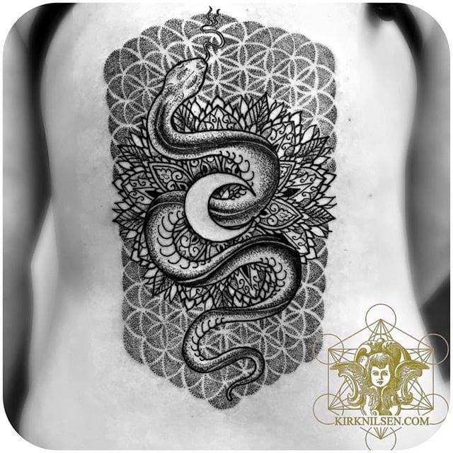 Snake Tattoo by @valeria_kapan_art