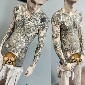 Bodysuit Tattoo by Eloise Entraigues #linework #blacklinework #contemporary #illustrative #EloiseEntraigues
