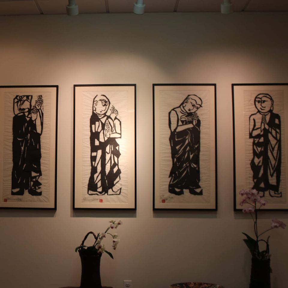 Más piezas de la exposición actual de la Galería Ronin de grabados de Shiko Munakata.  #fineart #japanese #Irezumi #RoninGallery #ShikoMunakata #traditional