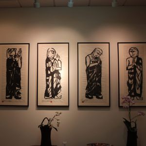 Several pieces from the Ronin Gallery's current exhibit of Shiko Munakata's prints. #fineart #Japanese #Irezumi #RoninGallery #ShikoMunakata #traditional