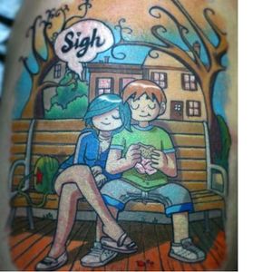 Scott Pilgrim vs. the World tattoo found on Tumblr. #scottpilgrimvstheworld #scottpilgrim #comics #graphicnovel #film #cultfilm #popculture #comicbook
