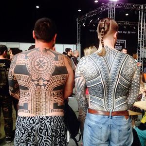 Large scale back tattoos. #DmitryBabakhin #Polynesian #polynesiantattoo #backpiece #blackwork #black #negativespace #symmetrical #tatau