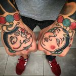 Hyottoko and Okame Tattoo by Bonel Tattooer #hyottoko #okame #japanese #japanesetattoos #japanesetattoo #irezumi #irezumitattoo #BonelTattoo